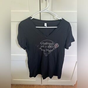 Diamonds are a girls best friend tee shirt!
